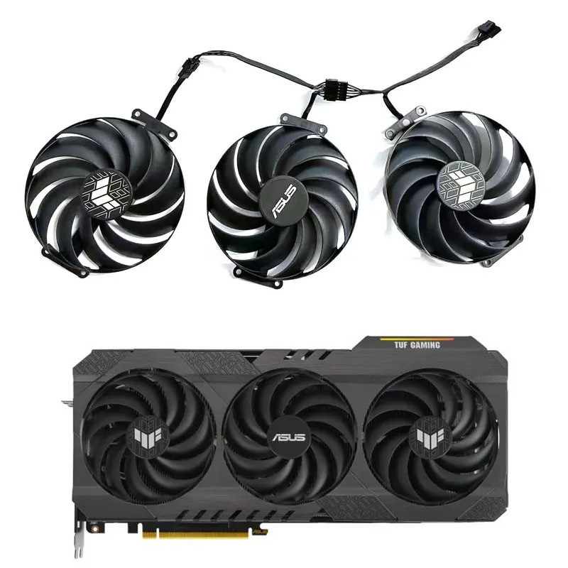 98 มม.7PIN DC 12V 0.45A GPU พัดลมสําหรับ ASUS TUF RTX 4090 4070 Ti SUPER GAMING OG OC กราฟิกการ์ด FD