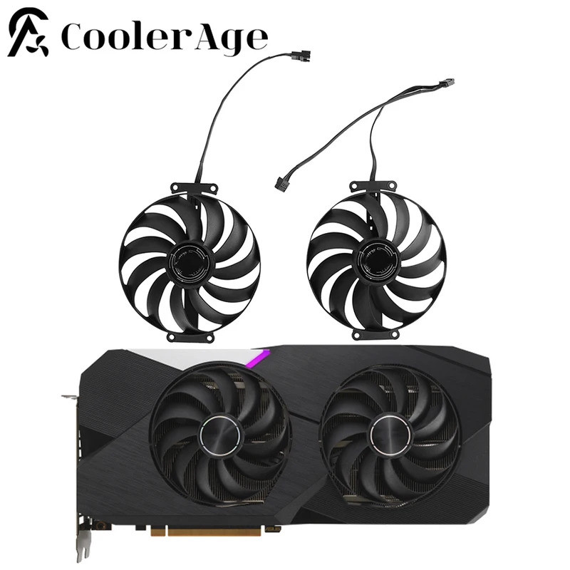 พัดลมการ์ดสําหรับ ASUS Dual Radeon RX 6700 XT OC Edition GDDR6 95 มม.CF1010U12D RX6700XT กราฟิกการ์ด