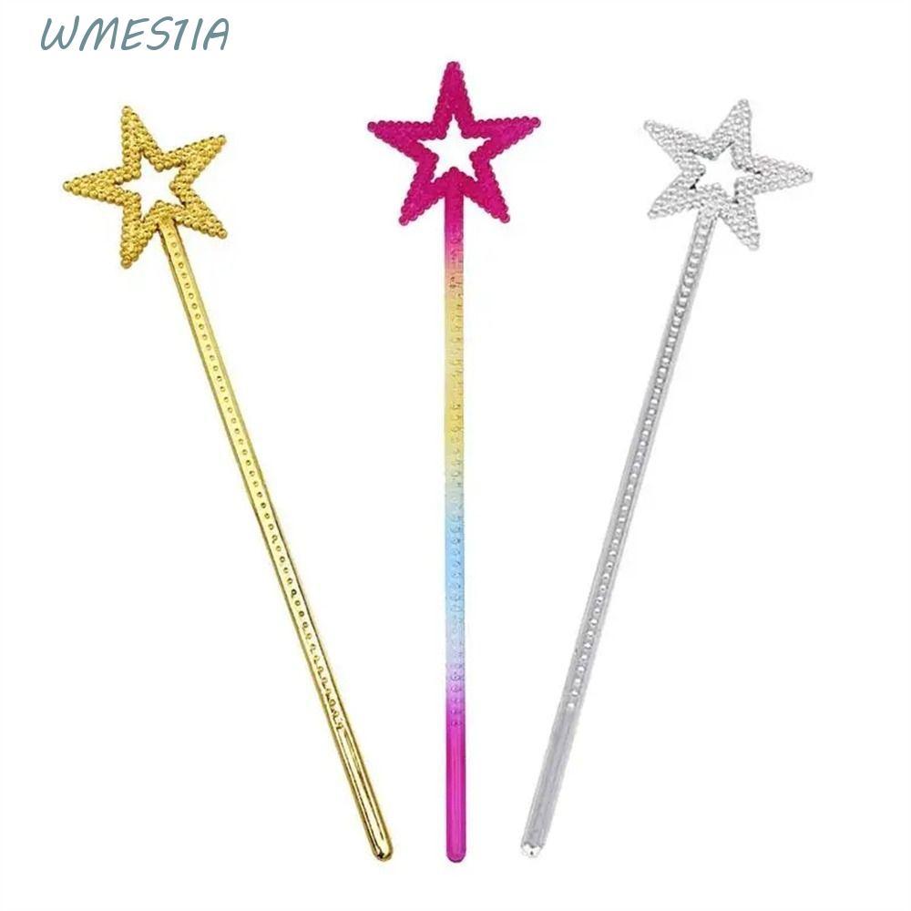 WMES1IA ไม้กายสิทธิ์นางฟ้า, Golden Silver บทบาทเล่น Princess Sticks, คอสเพลย์ Props เทศกาลพลาสติก 13 นิ้ว Star Wand Birthday Party