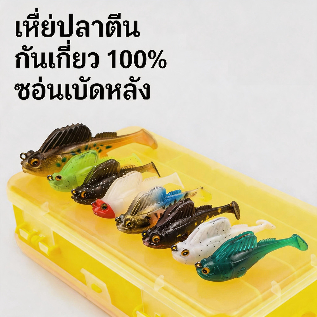 เหยื่อยาง Mudskipper เหยื่อปลอม ทนทาน ล่อปลากินไว ชุดพร้อมใช้ ราคาประหยัด พร้อมส่งจากไทย