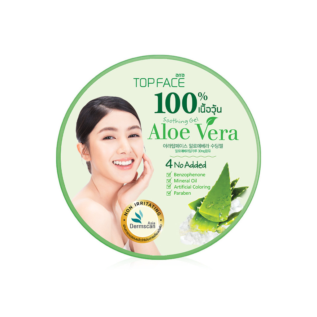 ARRA TOPFACE Aloe Vera Soothing Gel 300g เจลบำรุงผิว อาร่า ท็อปเฟซ เนื้อสัมผัสแบบวุ้นว่านหางจระเข้ ช่วยให้ผิวชุ่มชื้… ราคา ถูกที่สุด ดีลบีเคเค แกลเลอรีภาพที่ 2