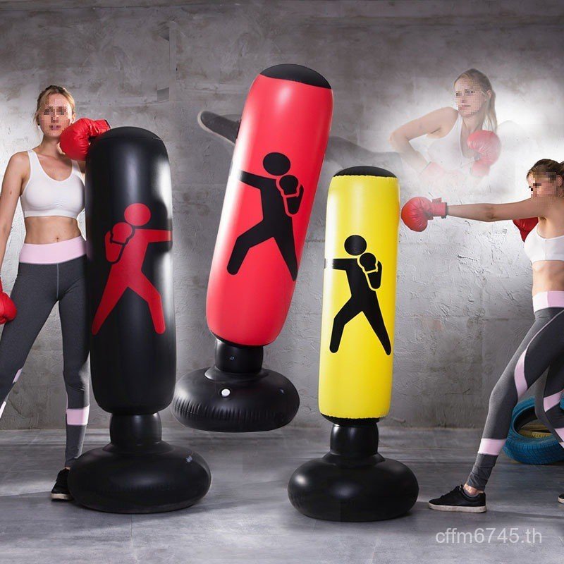 Pvc Boxing หนา Inflatable Tumbler Vent Angry คอลัมน์ฉีดน้ําคอลัมน์ฟิตเนสมวยพร้อมสต็อกกระสอบทรายมวยผู