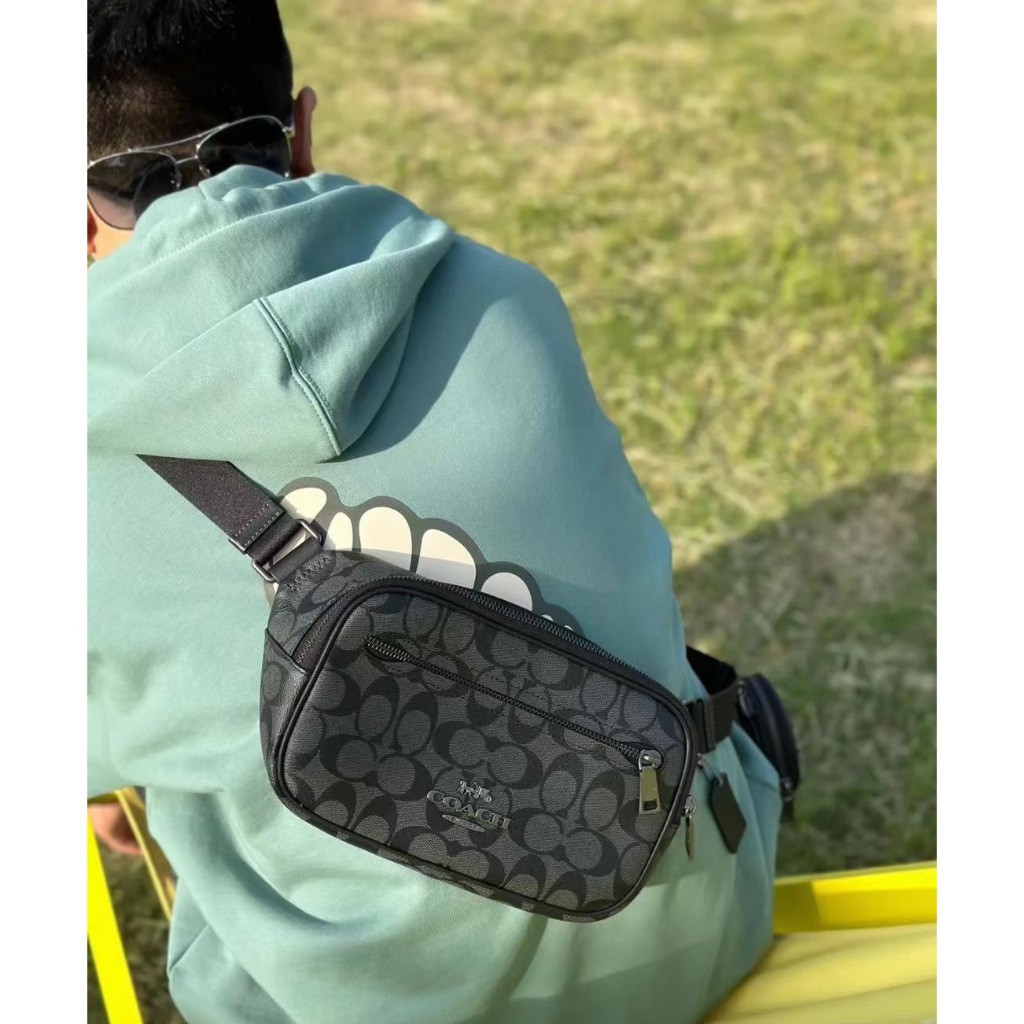 กระเป๋าผู้ชายสไตล์ใหม่ Elias Two-in-One Mens Chest Bag กระเป๋าคาดเอว Casual Messenger กระเป๋าเป้สะพา