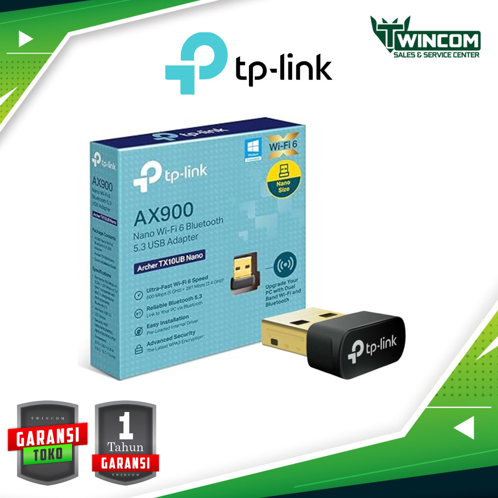 TP-Link Archer TX10UB นาโน | AX900 Nano Wi-Fi 6 อะแดปเตอร์ USB 5.3 Bluetooth | พีซีไร้สาย