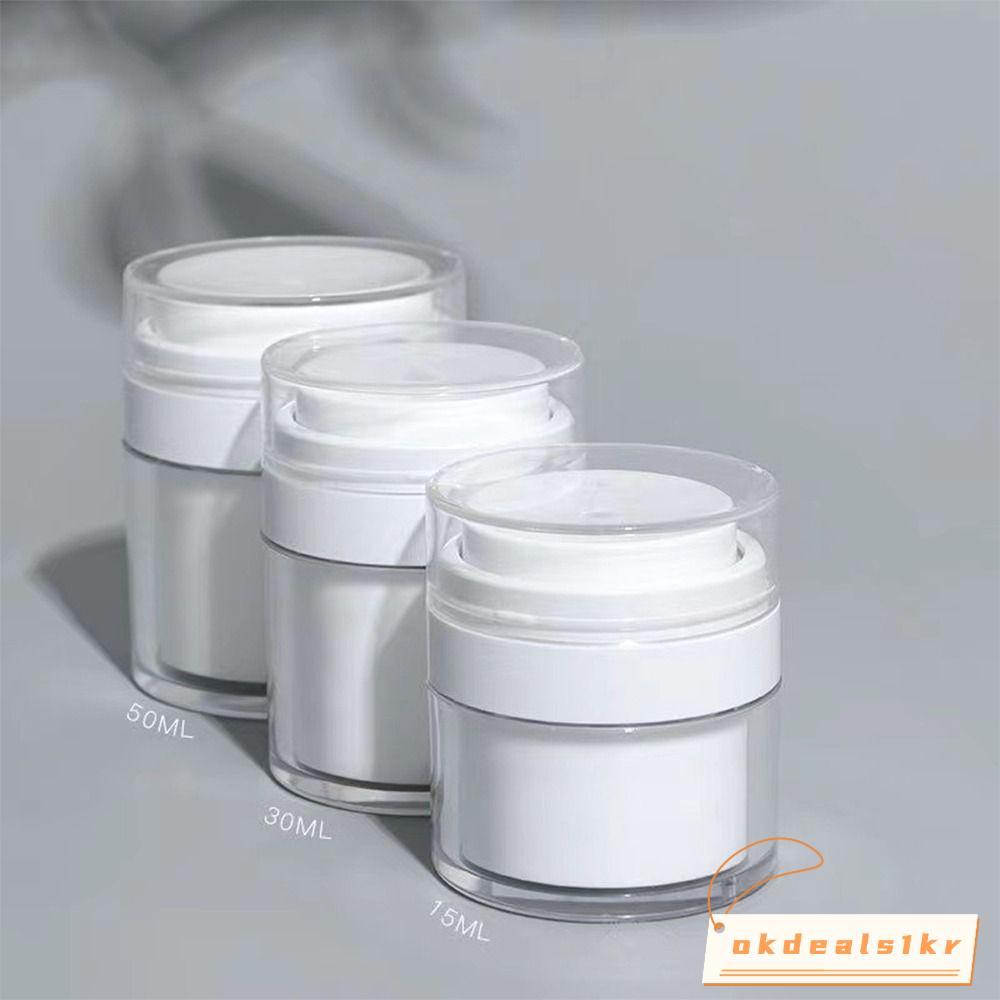 IOKDEALS1 Face Cream Lotion Cream Bottle, Travel Bottle Push-type Vacuum Bottle, 15ml/30ml/50ml Full