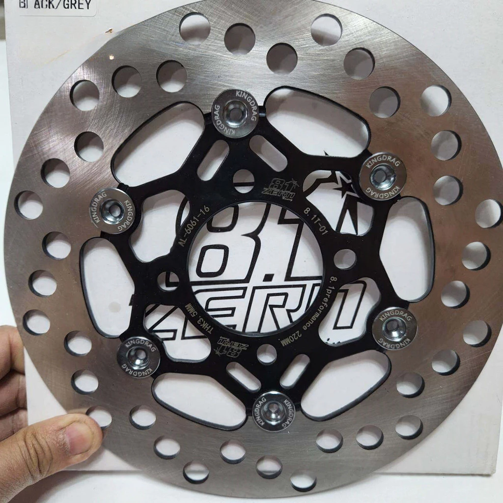 จานดิสเบรค จานเวฟ110i ZERN8.1 ดำหมุดเทา จานจูปิเตอร์ จานหน้า WAVE110i, DREAM SUPERCUB,WAVE125ปลาวาฬ ขนาด 220 มิล