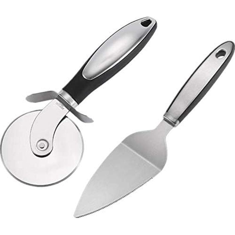 Pizza Cutter, Pizza Cutter Wheel, Pizza Server Set Super Sharp Pizza Slicer with Non Slip Rubber Han