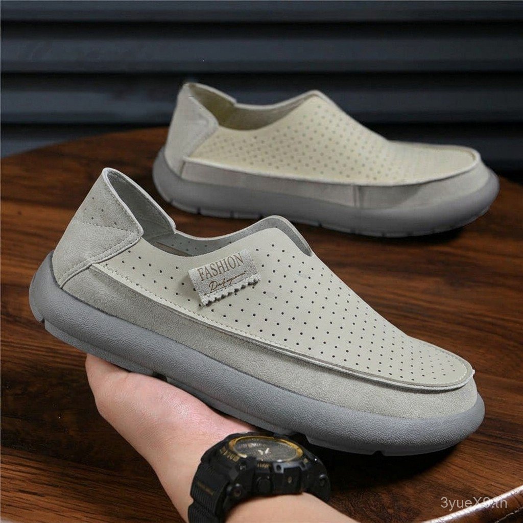 Xingsheng Style Fashion Mens Shoes Slip-On Slip-On Shoes Black Yellow