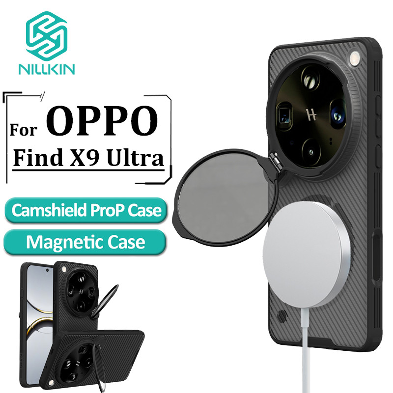 Nillkin CamShield ProP เคสโทรศัพท์แม่เหล็กสําหรับOppoค้นหาX9 Ultraกรณีกล้องFlip Bracket Hard PC + TPUกันกระแทกปกหลัง