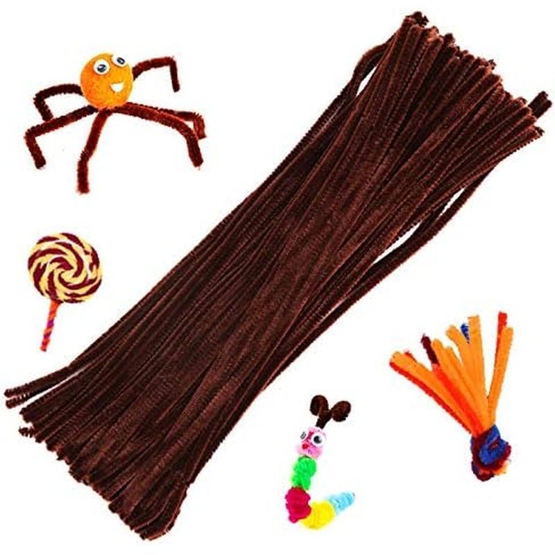 100 Pieces Pipe Cleaners Chenille Stem, Solid Color Pipe Cleaners Set for Pipe Cleaners DIY Arts Cra