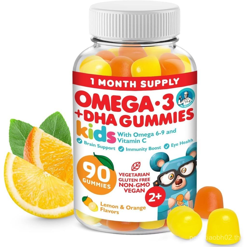 ดร. MORITZ Omega 3 สําหรับเด็กวัยหัดเดิน (90 นับ) Omega 3 เพื่อสุขภาพและหัวใจไม่มีน้ํามันและกลูเตน