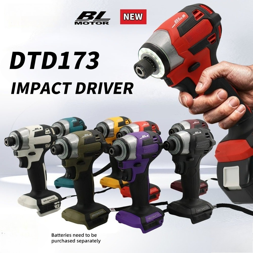 173 ไม่มีแปรง ไขควงไฟฟ้าผลกระทบขนาดเล็กชาร์จ8สีที่มีอยู่เหมาะสําหรับ18โวลต์แบตเตอรี่ถ่ายภาพจัดส่งทันที