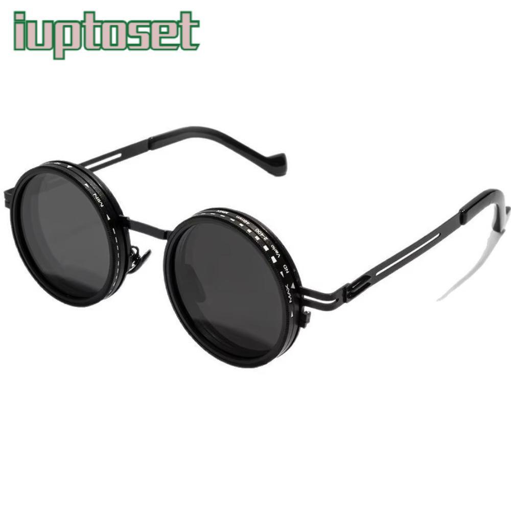IUPTOSET แว่นตาลดแสงแบบปรับได้, แว่นกันแดดโพลาไรซ์ ND2-400 UV400, 9 ระดับพร้อม Glasse ND Filter แว่นตากันแดดตกปลากลางแจ้ง