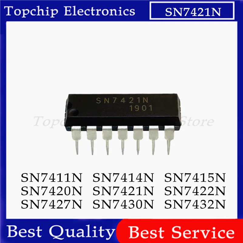 5PCS SN7411N SN7414N SN7415N SN7420N SN7421N SN7422N SN7430N SN7432N SN7427N DIP ชิป ic