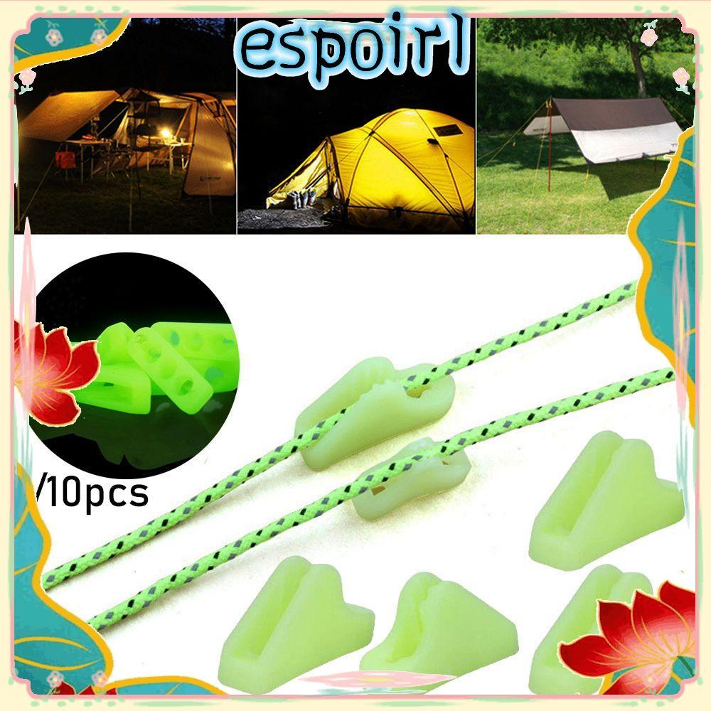 ESPOIR 5/10 ชิ้นลมเชือกหัวเข็มขัดเครื่องมือกันลื่นสามเหลี่ยมกันสาด Wigwam Adjuster กระชับตะขอ