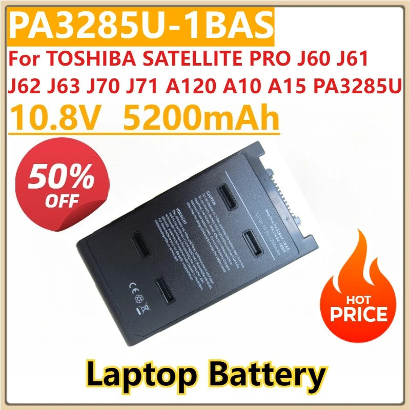 ใหม่ PA3284U-1BAS A15-S127 แบตเตอรี่แล็ปท็อป 10.8V 5200mAh สําหรับ TOSHIBA SATELLITE PRO J60 J61 J62