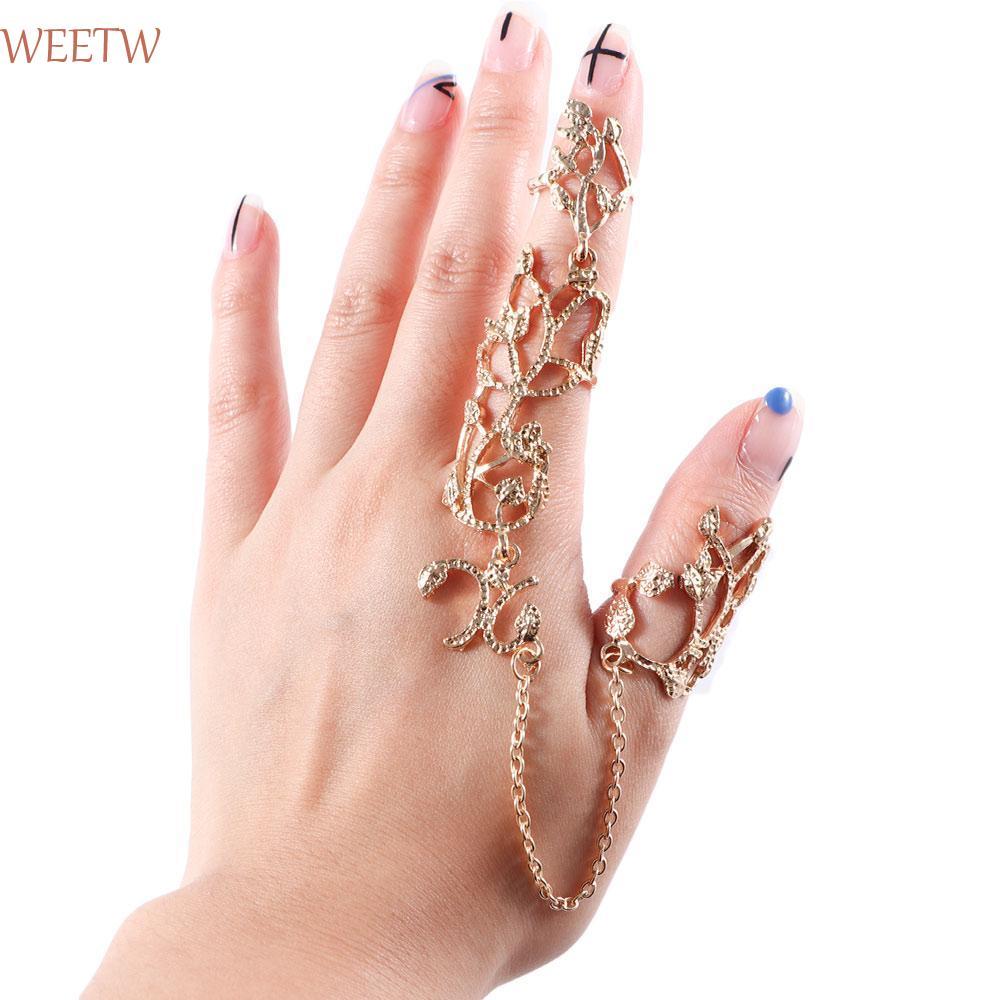 WEEKW Ring Double Armor Jewelry Rock Knuckle