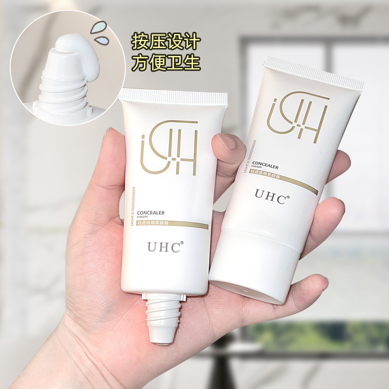 UHC Light โปร่งใสคอนซีลเลอร์ No-Face Cream Smooth Texture ติดตั้งง่าย Non-Greasy Skin Easy to Push O