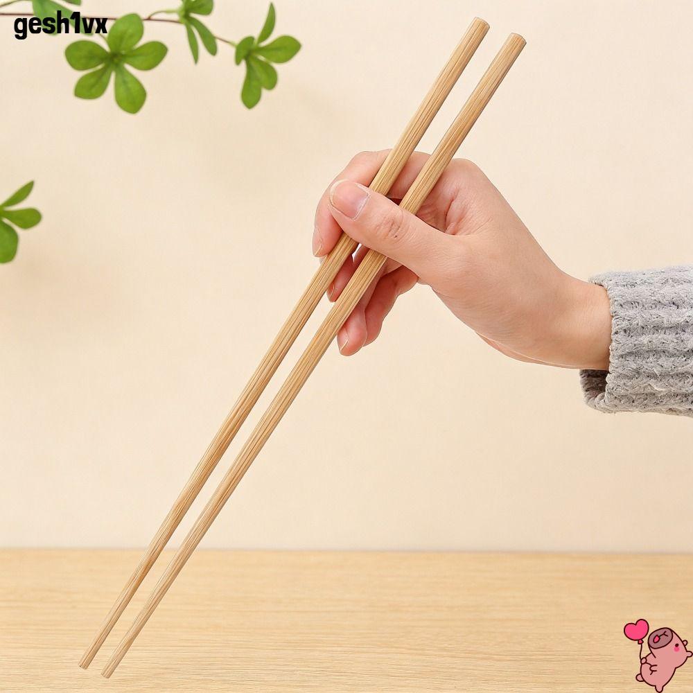 LOLLIPOP ตะเกียบหม้อไฟ 1 คู่, ยาวพิเศษ 24/27/30/32 ซม.ตะเกียบไม้ไผ่, คุณภาพสูงไม่มีขี้ผึ้งไม่มีสีตะเกียบกันลื่นในครัวเรือน