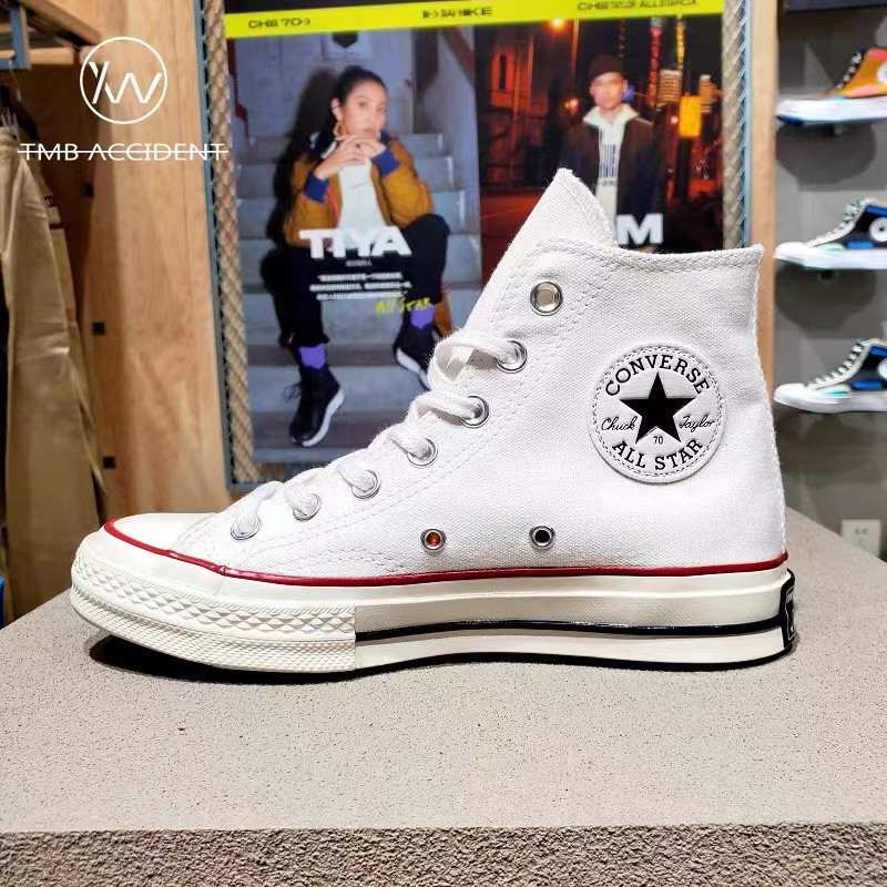 Samsung 1970s Retro White Canvas High-Tops 7B7Xจัดส่งจากจีน YH6T
