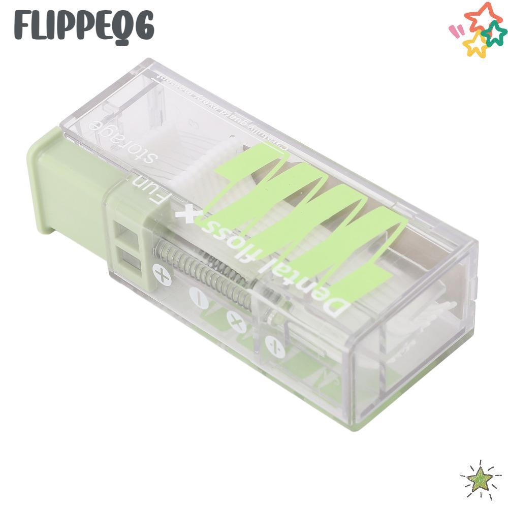 FLIPPEQ6 3 ชิ้น เครื่องจ่ายไหมขัดฟัน, Auto Popping Portable Floss Pick, ทนทานรีฟิลใช้งานง่าย Floss P