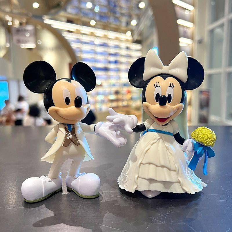 Wedding Mickey Minnie Hand-Made Mickey Mouse Wedding Doll Model Living Room Decoration Wedding Deskt