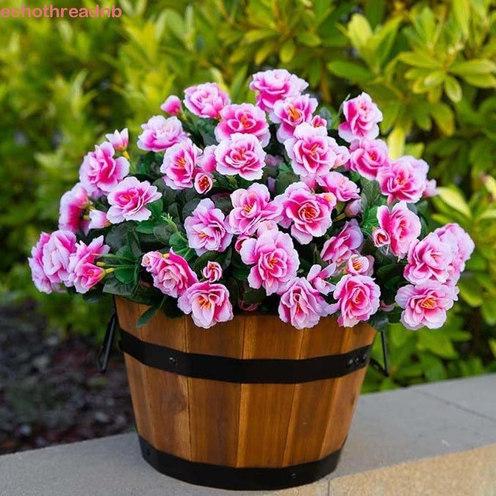 PIVOT ประดิษฐ์ Azalea ดอกไม้สาขา, จําลองพืชดอกไม้ปลอมจําลอง Azalea ดอกไม้, สมจริงจริง Touch Handmade