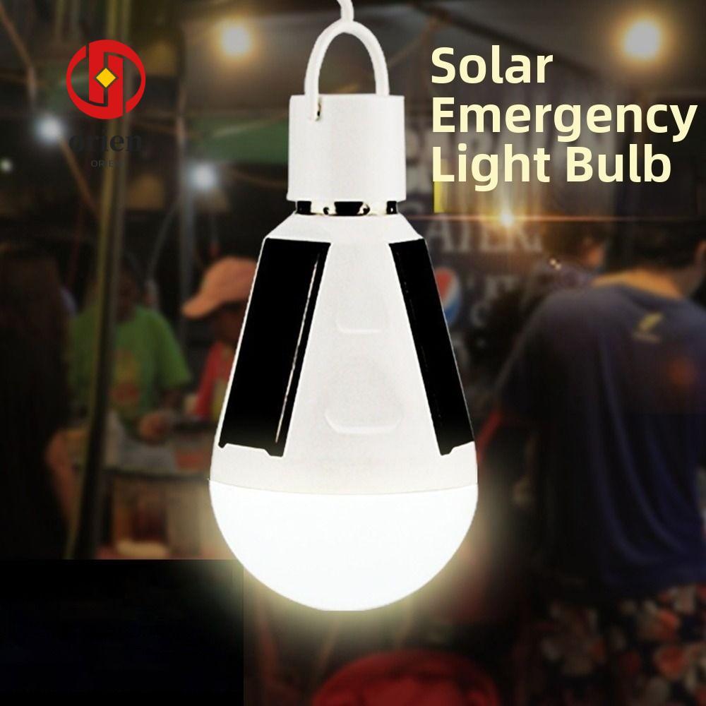 ORIEN หลอดไฟ LED แบบชาร์จไฟได้, 7W 12W 1200mAh หลอดไฟฉุกเฉินปราศจากการสั่นไหว, แบบพกพา E27 Family Camping Bulb Home