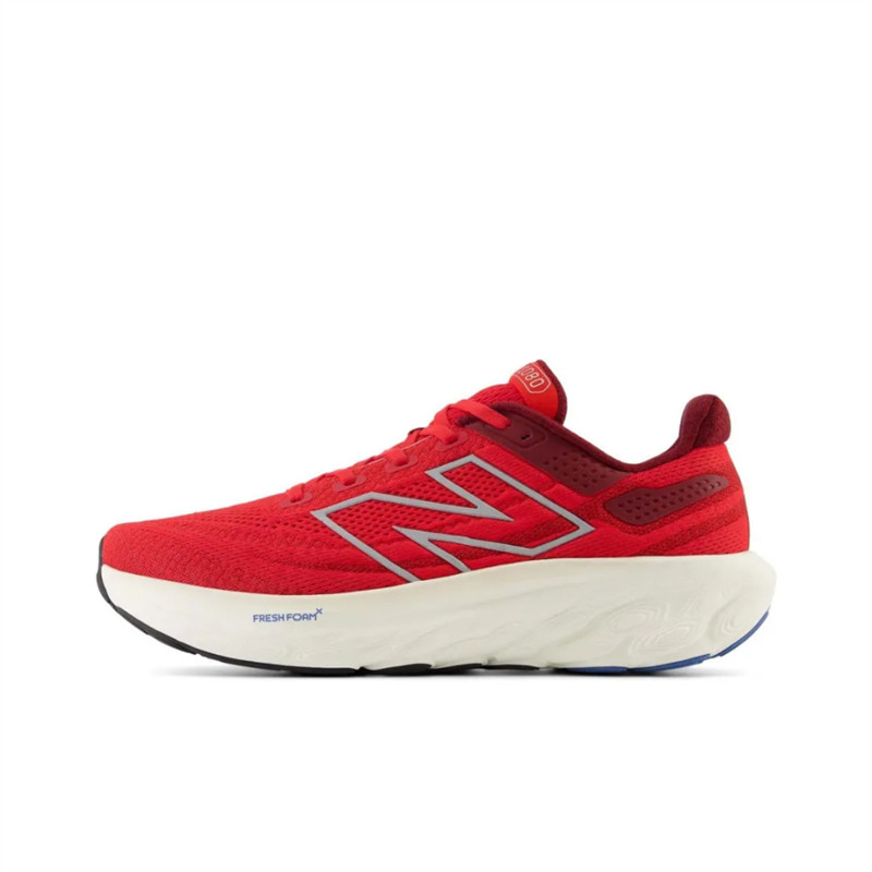สินค้าของแท้อย่างเป็นทางการ New Balance NB Fresh Foam 1080 V13 "สีแดง "รองเท้ากีฬา M1080Z13 ขายร้อน 