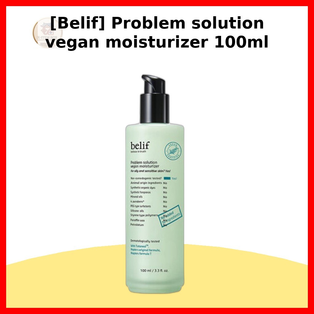 [Belif] Problem solution Vegan Moisturizer 100ml / Korean Moisturizer / สูตรมังสวิรัติ / ของแท้ 100%