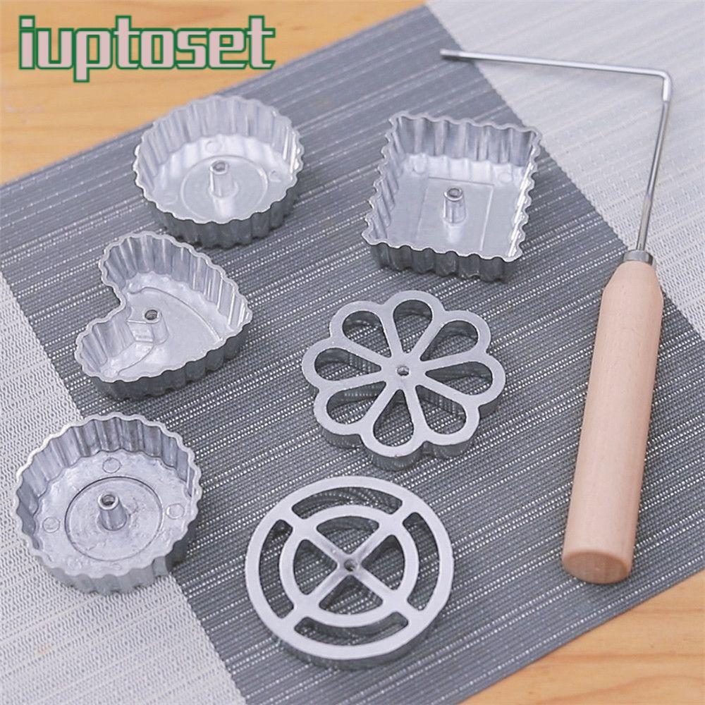 IUPTOSET คุกกี้อบแม่พิมพ์ช่องทางเค้ก Maker ด้ามไม้อลูมิเนียมสวีเดน Rosette