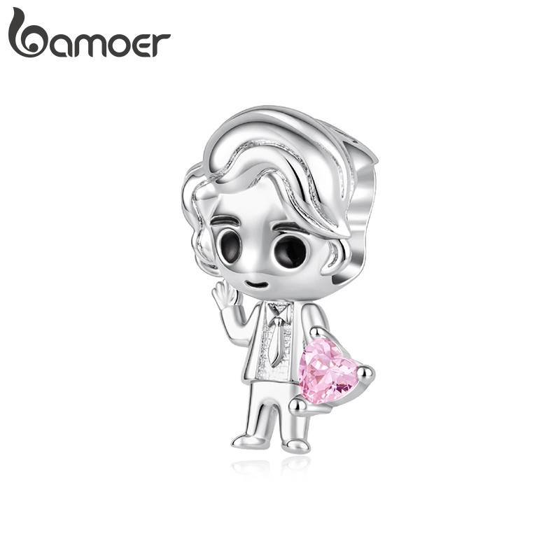 Bamoer Charm Groom Pendant DIY สําหรับสร้อยข้อมือของขวัญสําหรับผู้หญิง