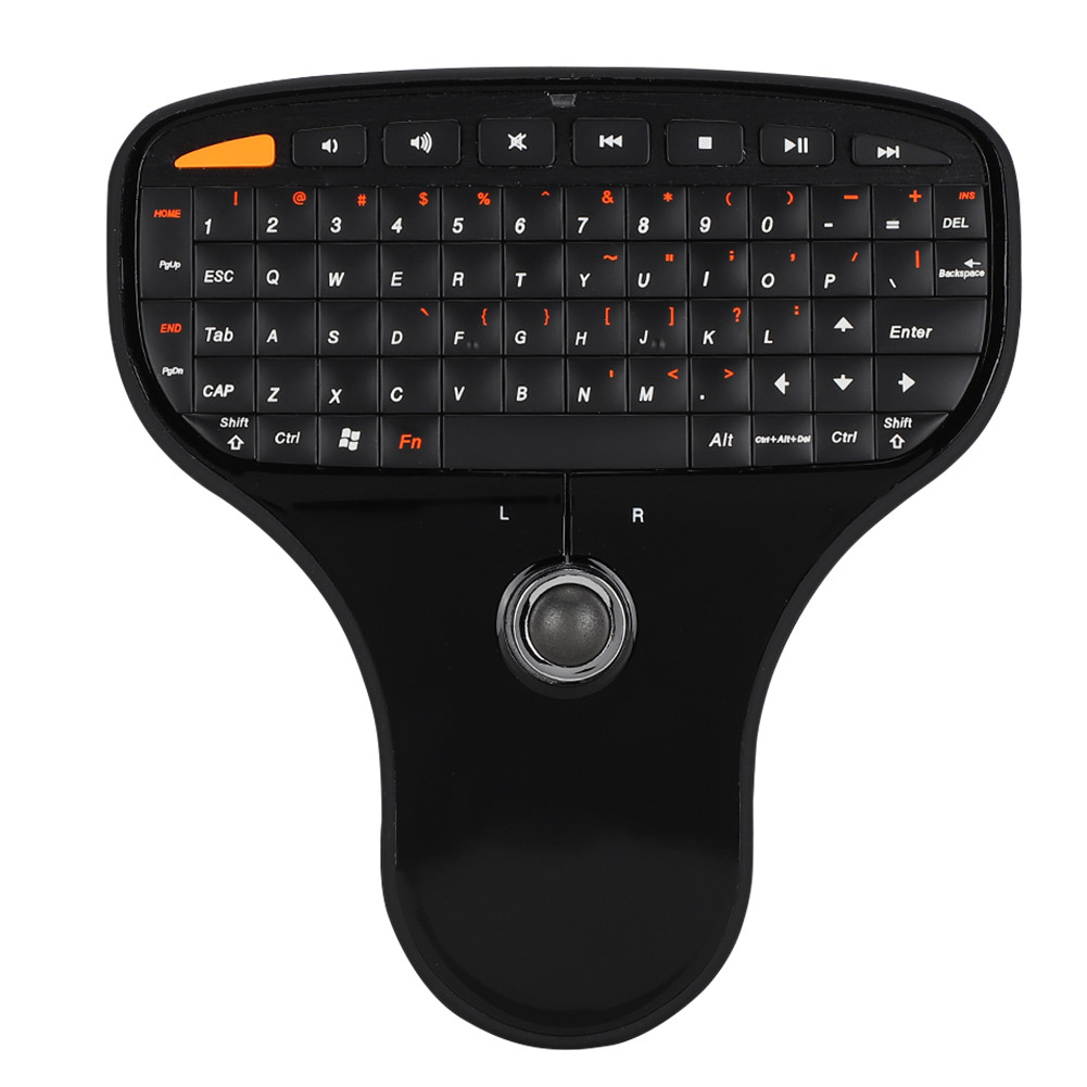 คีย์บอร์ดไร้สาย Trackball Keyboard N5901 QWERTY Keyboard Trackball 2.4G ไร้สาย Mini USB MultiMedia ค