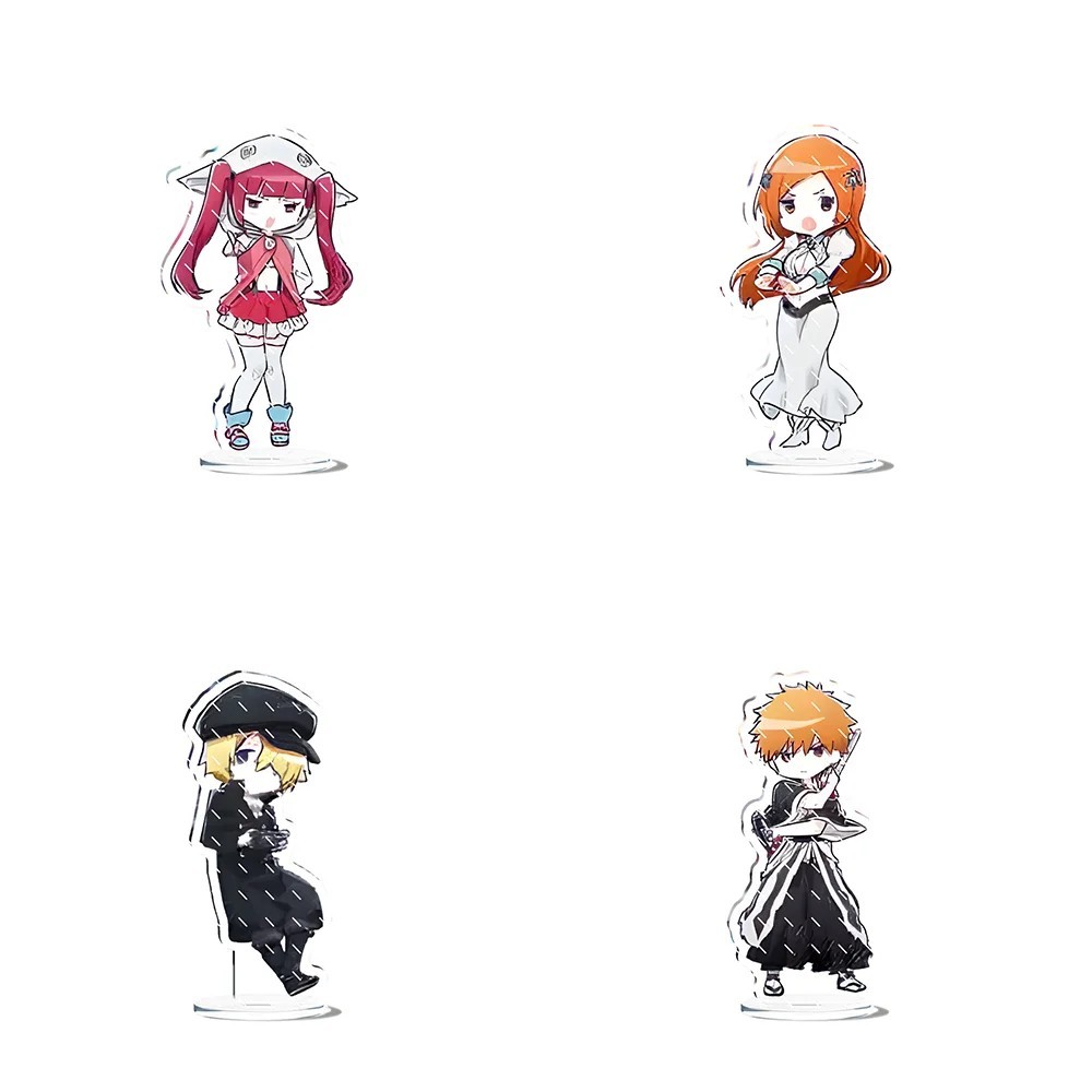 Standee Anime Bleach อะคริลิค micha รุ่น 10 ซม. Ichigo Kurosaki Orihime Inoue โต๊ะเรียนอุปกรณ์ตกแต่ง