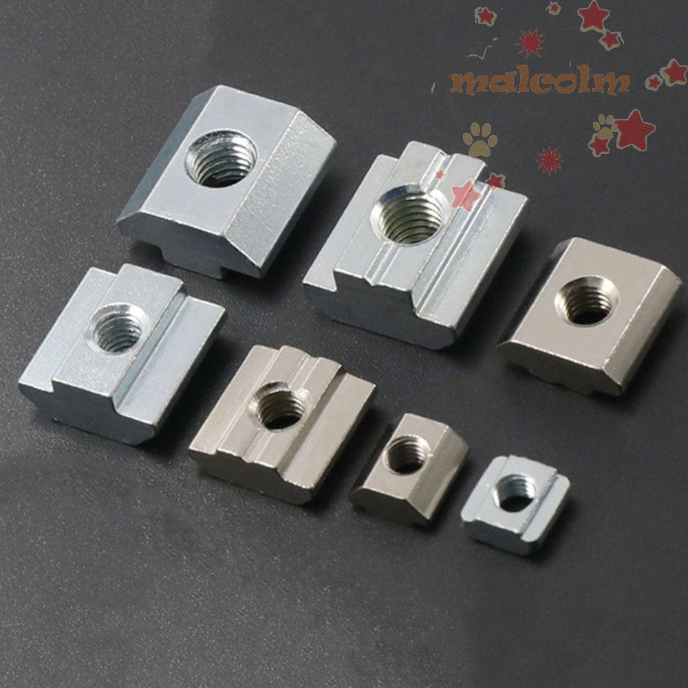 MALCOLM ค้อน Nut 2020 3030 4040 4545 Square M3 M4 M5 M6 T บล็อก T Slot Nut