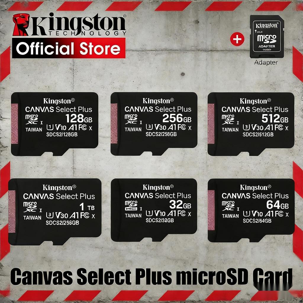 Kingston A2 แซนดิส SDCard กล้องวงจรปิด เขียนเร็ว ยอดนิยม Class10 64GB แท้100% คอม usb in the wall ไอ