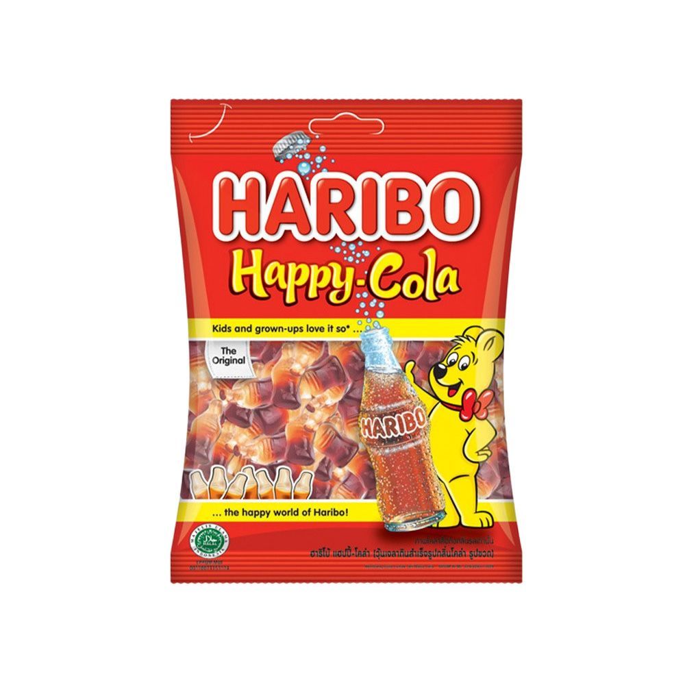 [สินค้าส่งด่วน] ฮาริโบ้แฮปปี้โคล่า 80ก. HARIBO HAPPY COLA 80 G.