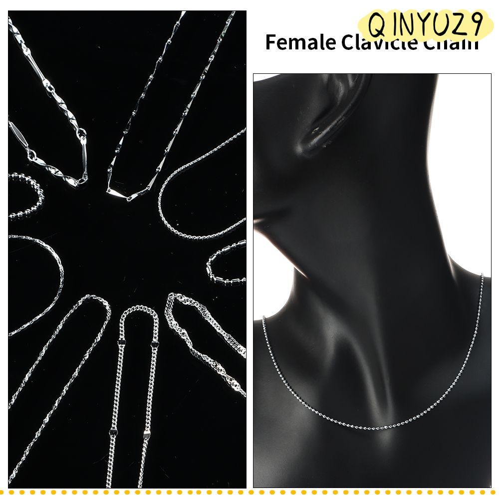 QINYUZ9QX 18 นิ้วสร้อยคอโซ่จี้แฟชั่นงูคลื่นน้ําหลายสไตล์