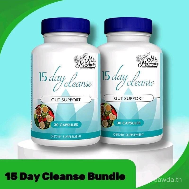 ชุดทําความสะอาด 2 x 15 วัน-รองรับลําไส้และลําไส้ | คาเฟอีนฟรีประกอบด้วย Cascara Sagrada และ Psyllium