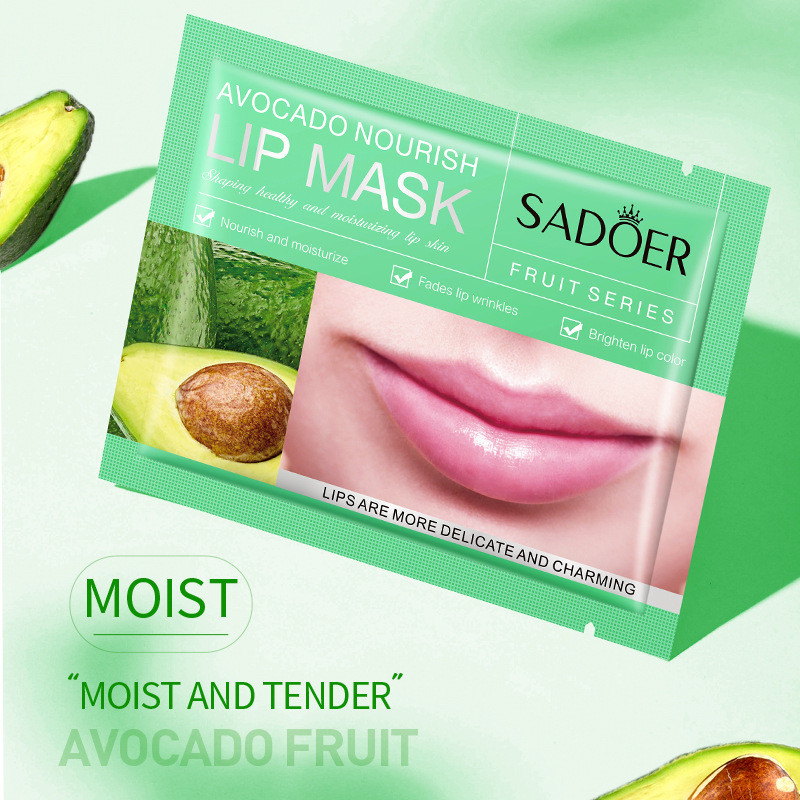 Avocado lip mask Fruit lip Series mask mask Full English Moisturizing sadoer lip IVEK