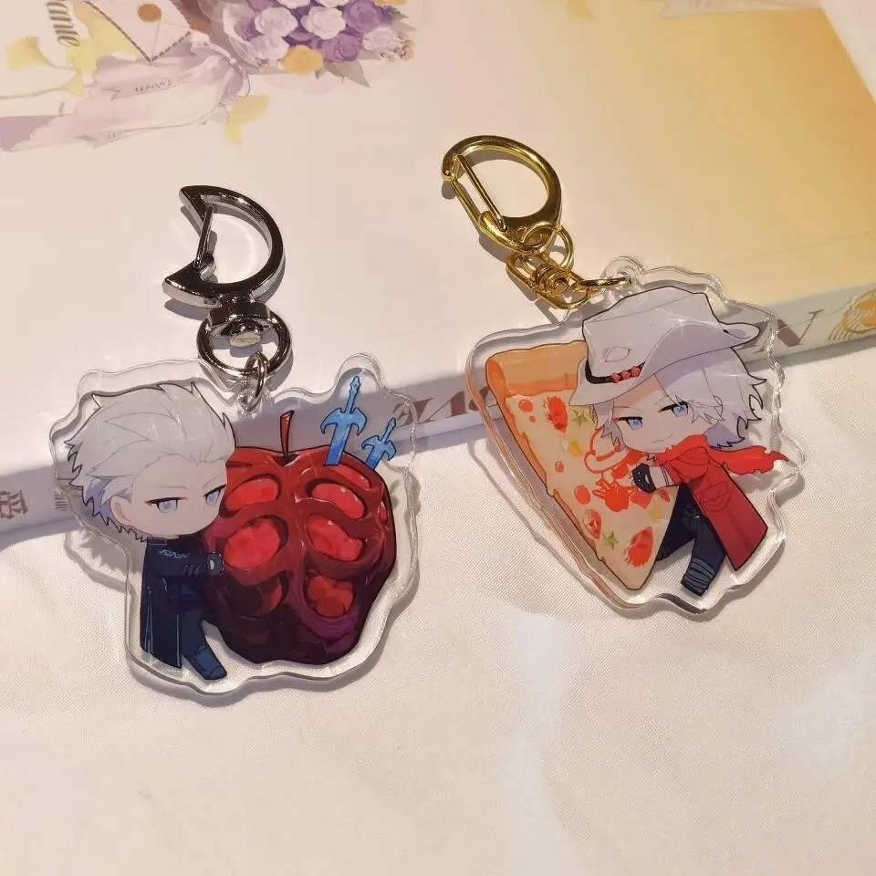 Devil May Cry Vergil Dante พวงกุญแจ micha อะคริลิคอะนิเมะเกมน่ารัก chibi รูปร่างกระเป๋าถืออุปกรณ์เสร