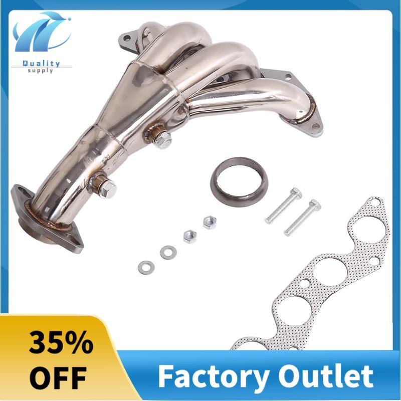 Superb สแตนเลส Race Manifold Header ท่อไอเสีย Manifold พร้อมปะเก็นสําหรับ EX 2001-2005 1.7L SOHC D17