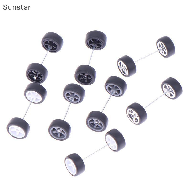 Sunstar 1 ชุด DIY Racing 1:64 ล้อรถยนต์สําหรับยางล้อเพลารุ่น Modified Part Nice