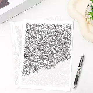 DIY สมุดวาดภาพสําหรับเด็ก Line Tracing Copying ระบายสีของเล่นเพื่อการศึกษาของขวัญสําหรับชายหญิงเด็กกระดาษของขวัญการ์ตูน