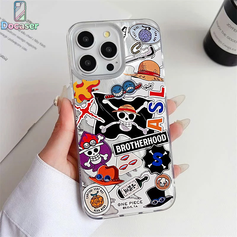 เคสไอโฟน สำหรับ iPhone 17 16 15 Pro Max 11 12 13 14 Pro Max X XR XS Max 7Plus 8Plus ธงโจรสลัดวันพีซ สำหรับผ้าสีไอศรี ราคา ถูกที่สุด ดีลบีเคเค แกลเลอรีภาพที่ 3