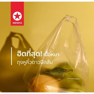 ถุงหิ้วตราดาวปีกส้ม 10 แพค (แพคละ ครึ่งโล)