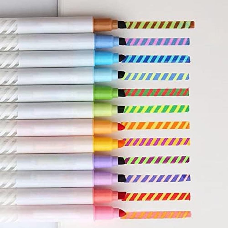 Paint Markers, Paint Pens, 12 Colors Acrylic Paint Pens, Double Headed Assorted Colors Gradient Desi
