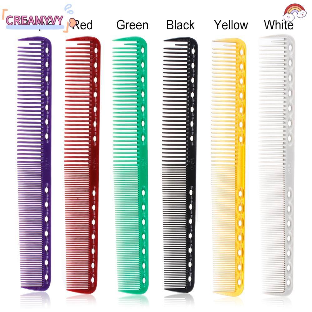 CREAMYVY หวีตัดผม Flattop การดูแลสุขภาพ ทําผมพลาสติกป้องกันไฟฟ้าสถิตย์