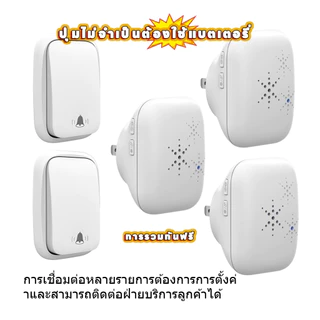 กริ่งไร้สายกันน้ำไม่ใช้ถ่าน ผลังงานจากแรงกด สัญญานไกล Self-Powered Wireless Doorbell