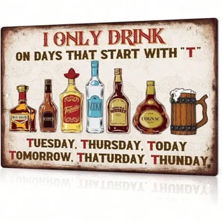 HELLOYOUNG ป้ายดีบุกโลหะตลกสําหรับ Bar Man Cave Wall Decor